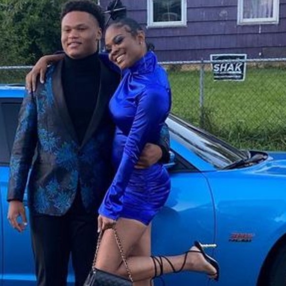 Royal blue Chinese dress - Picture 2 of 2